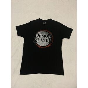 Demon Slayer Kimetsu No Yaiba Black Cotton Shirt Large